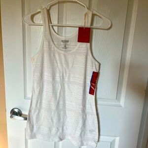 Mossimo Target size L white embroidered cotton tank top NWT